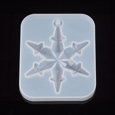 Christmas Snowflake Resin Casting Silicone Pendant Molds DIY-WH0162-57-1