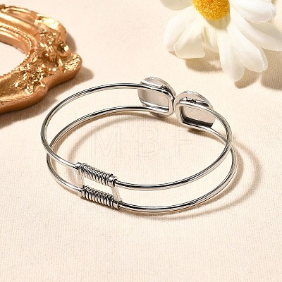 304 Stainless Steel Bangles for Women BJEW-R014-02P-1