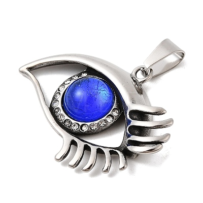 304 Stainless Steel Rhinestone Pendants STAS-A130-03AS-1