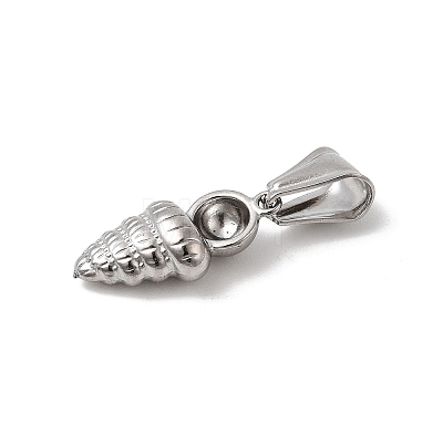 304 Stainless Steel Pendant Rhinestone Settings STAS-B167-13B-P-1