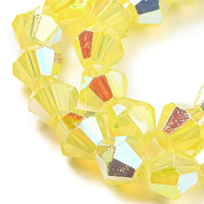 Baking Painted Transparent Glass Beads Strands GLAA-F029-TM6mm-03-1