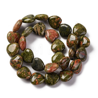 Natural Unakite Beads Strands G-I372-A05-02-1