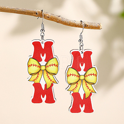 Mother's Day Wood Dangle Earrings FS-WG7FF6E-01-1