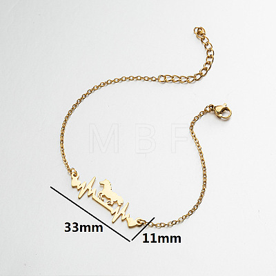 304 Stainless Steel Link Bracelets WGCBDDD-01-1