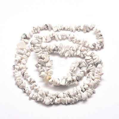 Synthetic White Howlite Chip Bead Strands G-M205-53-1