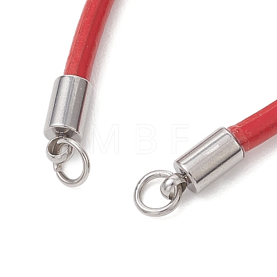 3MM Round Cowhide Leather Bracelet Making  AJEW-JB01540-1