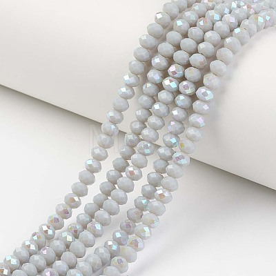 Electroplate Opaque Solid Color Glass Beads Strands LS-EGLA-A034-P3mm-L16-1