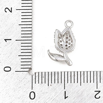 Valentine's Day Brass Micro Pave Clear Cubic Zirconia Pendants KK-D225-12P-1