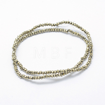 Electroplate Glass Beads Strands X-EGLA-J144-FP-A04-1