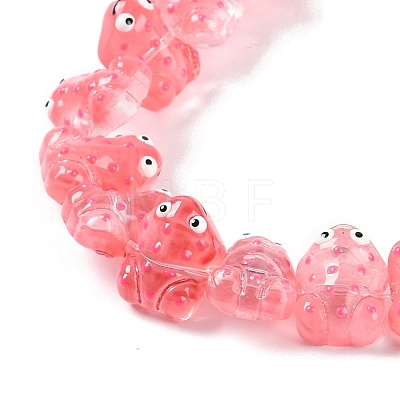 Transparent Glass Enamel Beads Strands GLAA-B021-05H-1