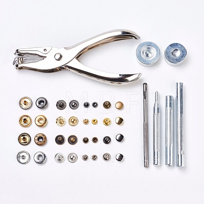 Metal Jewelry Buttons Fastener  Install Tool Sets BUTT-L021-01-1
