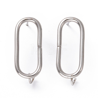 Non-Tarnish 201 Stainless Steel Stud Earring Findings STAS-K241-25P-1