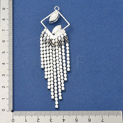 Brass Rhinestone Pendants KK-I715-08S-02-1