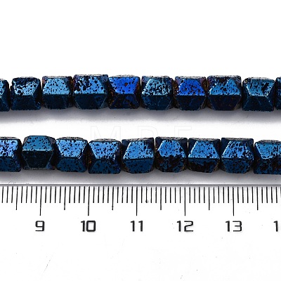 Electroplated Natural Lava Rock Beads Strands G-A256-D01-01C-1