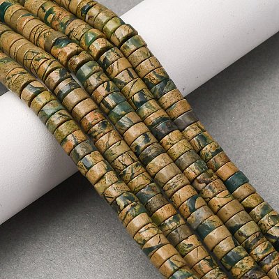 Natural Verdite Stone Beads Strands G-L624-I11-3x6mm-1