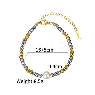 304 Stainless Steel Beaded Bracelets for Women ED3331-1