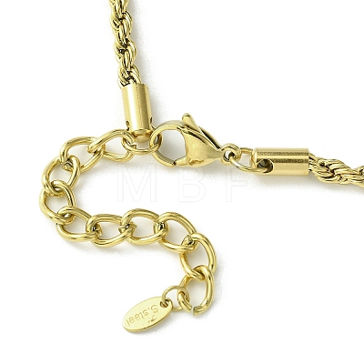 02RXZH
304 Stainless Steel Rope Chain Necklaces NJEW-Q322-07G-1
