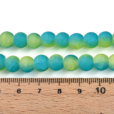 Crackle Glass Beads Strands GLAA-N009-8mm-10-1