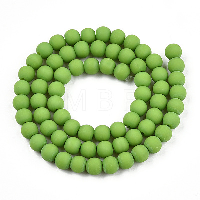 Opaque Glass Beads Strands GLAA-T032-P6mm-MD06-1