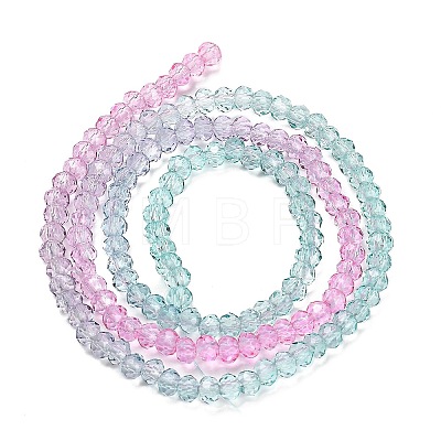 Transparent Painted Glass Beads Strands X-DGLA-A034-T1mm-A10-1