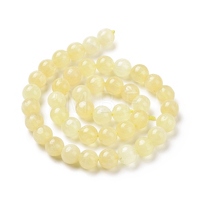 Electroplated Natural Yellow Selenite Beads Strands G-N328-025A-03-1-1