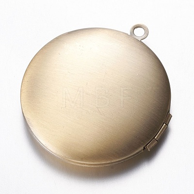 Brass Locket Pendants KK-N0116-078AB-1
