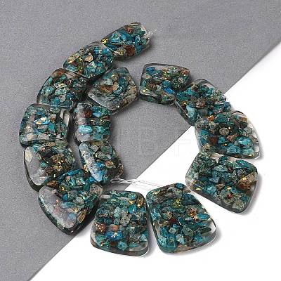 Dyed Natural Imperial Jasper with Resin Beads Strands G-Q017--E05-01D-1