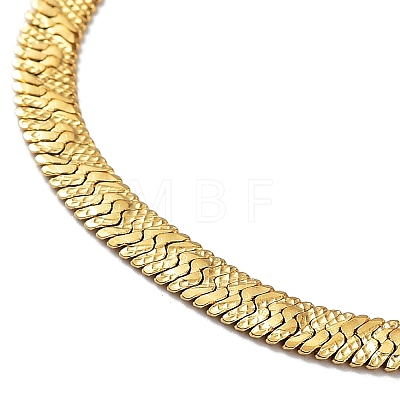 304 Stainless Steel Herringbone Chain Necklaces NJEW-P282-04G-1