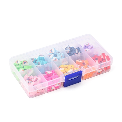 200Pcs 10 Colors Handmade Polymer Clay Beads CLAY-YW0001-67-1