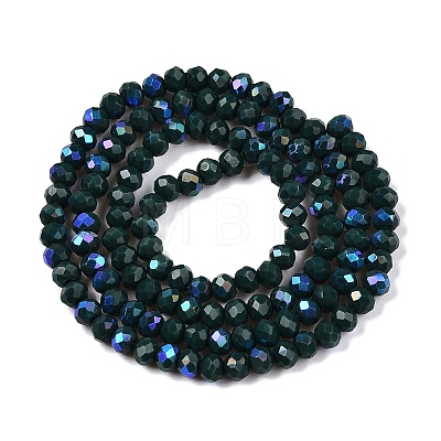 Electroplate Opaque Solid Color Glass Beads Strands EGLA-A044-P3mm-L12-1