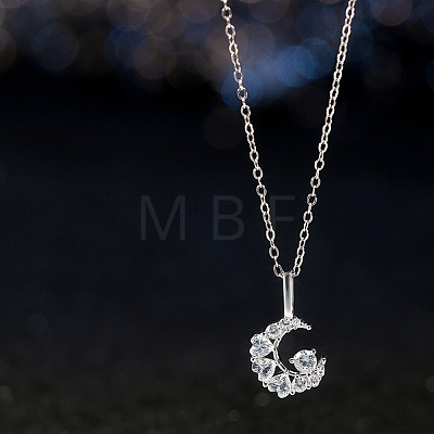 925 Sterling Silver Pave 5A Clear Cubic Zirconia Pendants SE-CBA9BBC-08P-1