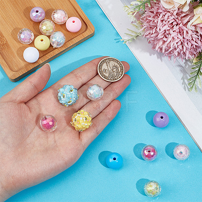 5Pcs 5 Colors Handmade Polymer Clay Beads CLAY-PA0001-48-1