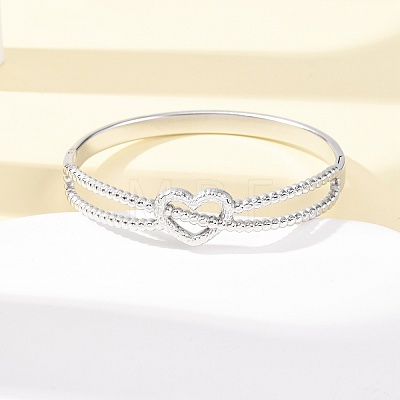 304 Stainless Steel Hinged Bangles for Women BJEW-F527-02P-1