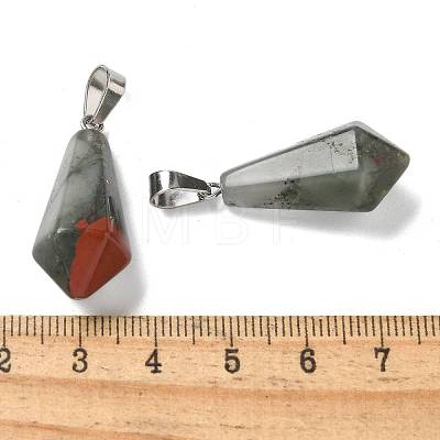 Natural African Bloodstone Pointed Pendants G-B127-15P-05-1