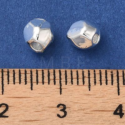 Oval Egg Alloy Faceted Beads FIND-G066-01S-1