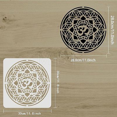 Large Plastic Reusable Drawing Painting Stencils Templates DIY-WH0172-661-1