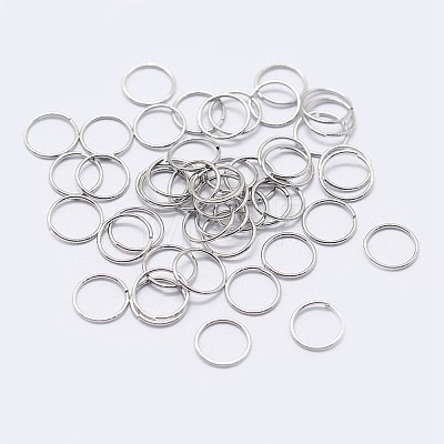 Anti-Tarnish Rhodium Plated 925 Sterling Silver Saw Cut Open Jump Rings STER-F036-02P-0.6x6mm-1