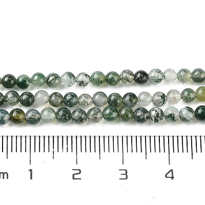 Natural Moss Agate Beads Strands G-K365-C06-01-1