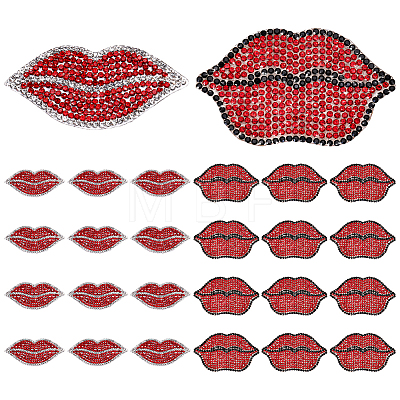 24Pcs 2 Styles Resin Rhinestone Hotfix Rhinestone DIY-PH0038-25-1