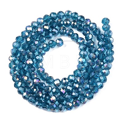 Electroplate Glass Beads Strands EGLA-A044-T3mm-B27-1