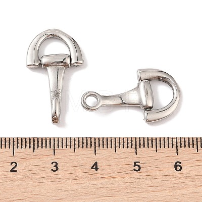 Non-Tarnish 304 Stainless Steel Hook Clasps STAS-C109-24P-1