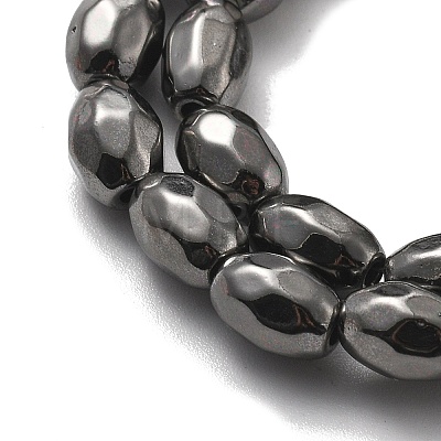 Synthetic Magnetic Hematite Beads Strands G-P518-07-1