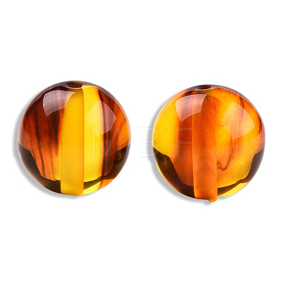Resin Imitation Amber Beads RESI-N034-24-H01-1