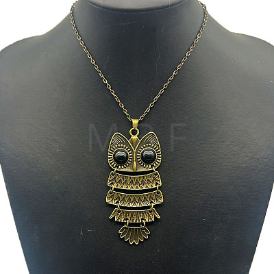 Alloy Rhinestone Pendant Necklaces QD9835-18-1
