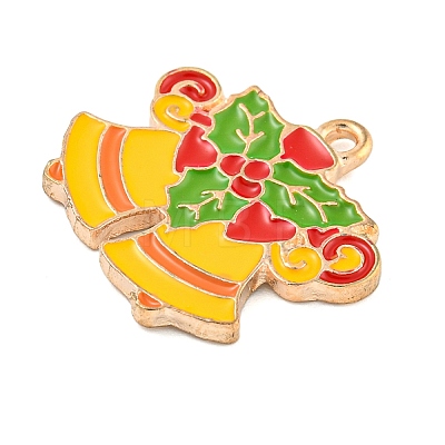 Christmas Theme Alloy Enamel Pendants ENAM-M221-01KCG-05-1