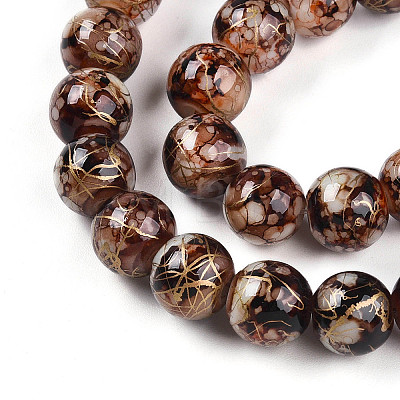 Baking Paint Glass Beads X1-DGLA-N003-10mm-B06-1