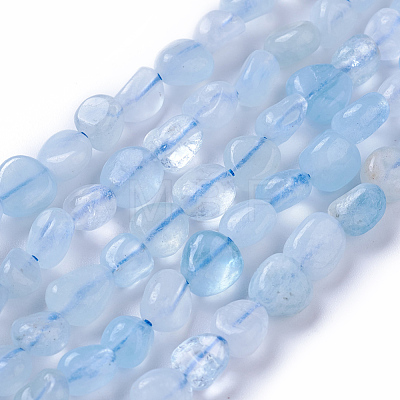 Natural Aquamarine Beads Strands G-P433-06A-1