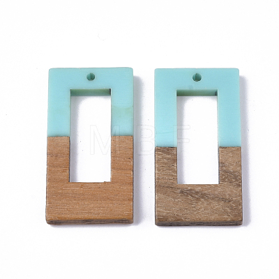 Resin & Walnut Wood Pendants RESI-S358-26B-1