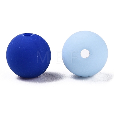 Rubberized Style Imitated Silicone Acrylic Beads MACR-T048-01C-08-1