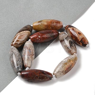 Natural Mexican Lace Agate Beads Strands G-NH0010-I03-03-1